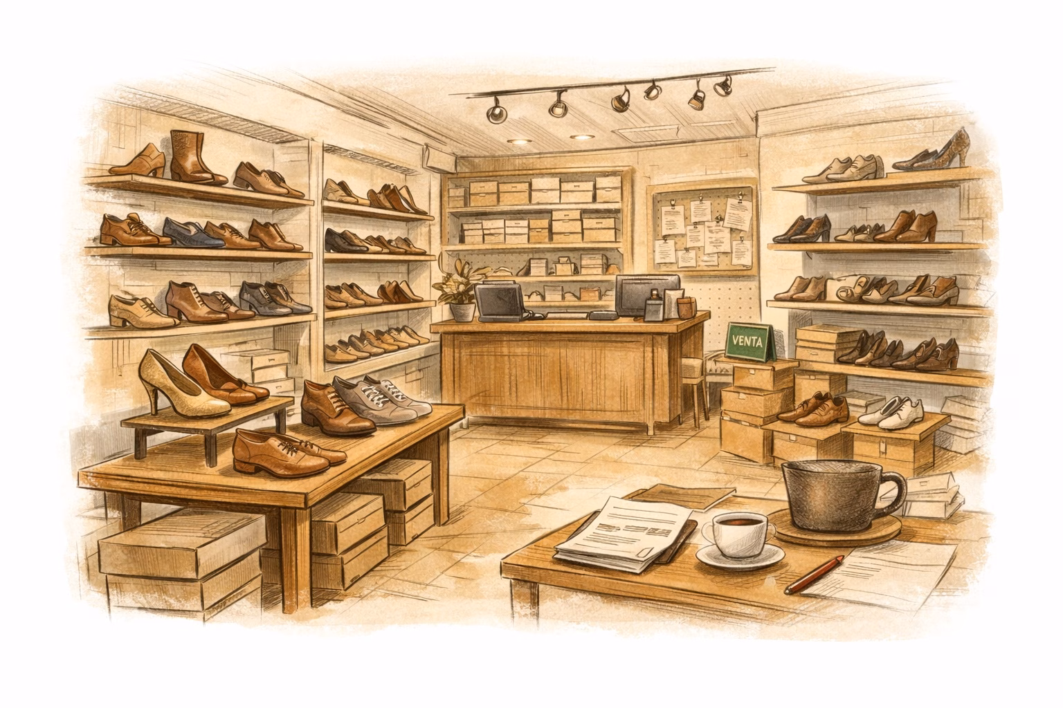 Que te vas a encontrar por parte de las administraciones si quieres emprender o montar una zapatería en España. 1 Tienda de zapatos acogedora y ordenada 3