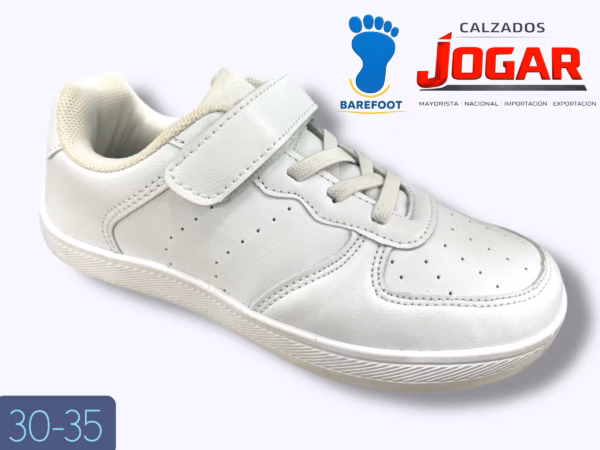 Modelo 1225 – Zapato infantil Barefoot respetuoso disponible en Calzados Jogar en surtidos 24-29 y 30-35.