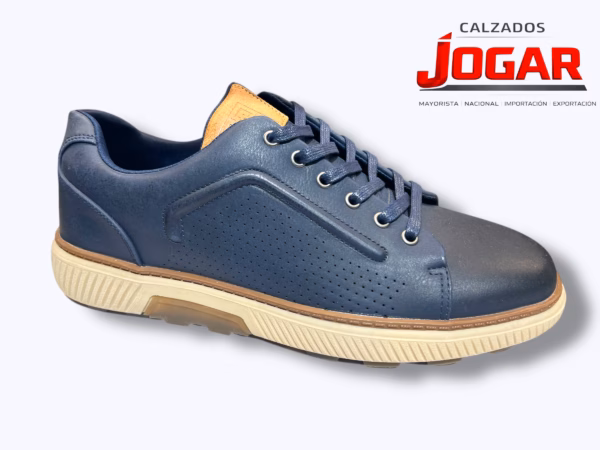 zapato casual de hombre confort con cordones y diseño perforado BB 91