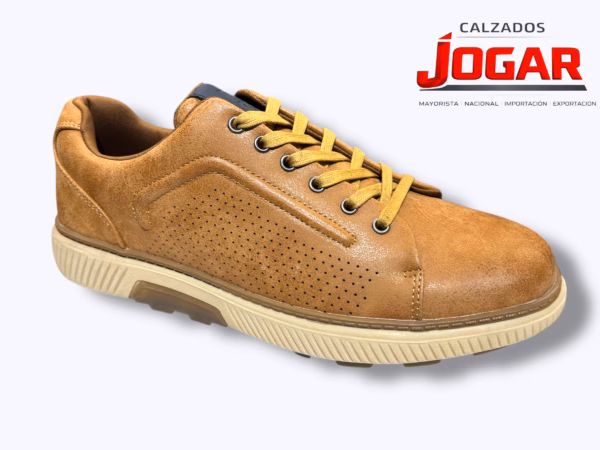 zapato casual de hombre confort con cordones y diseño perforado BB 91