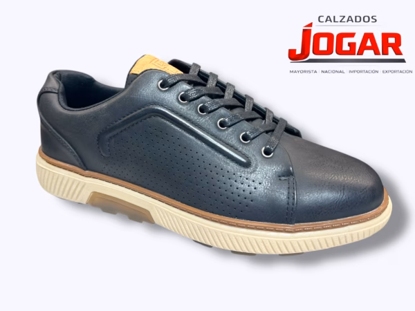 zapato casual de hombre confort con cordones y diseño perforado BB 91