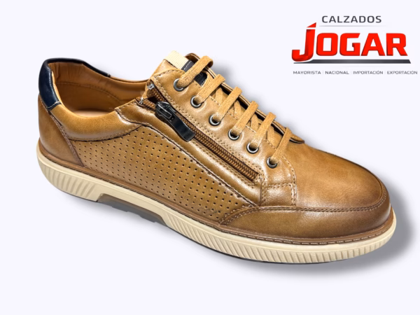 zapato casual de hombre confort con cordones y cremallera BB 95