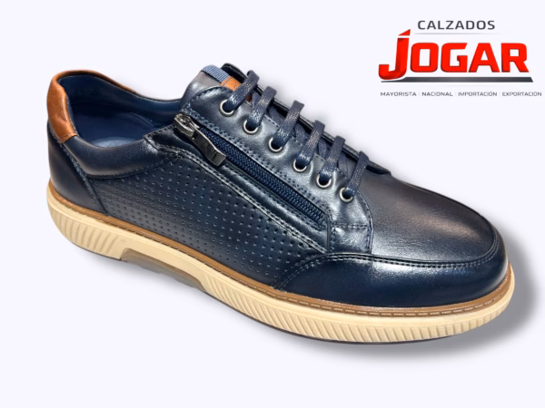 zapato casual de hombre confort con cordones y cremallera BB 95