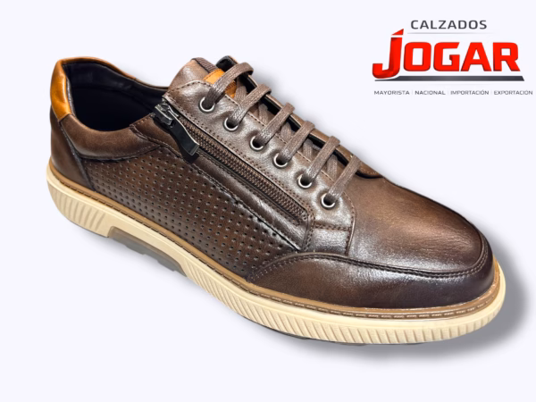 zapato casual de hombre confort con cordones y cremallera BB 95
