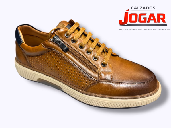 zapato casual de hombre confort con cordones y cremallera BB 95