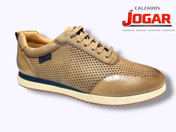zapato casual de hombre confort con cordones y diseño perforado BB 96