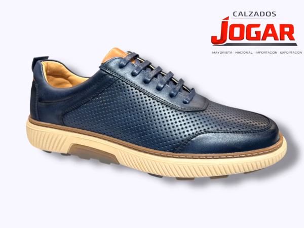 zapato casual de hombre confort con cordones y diseño perforado BB 97