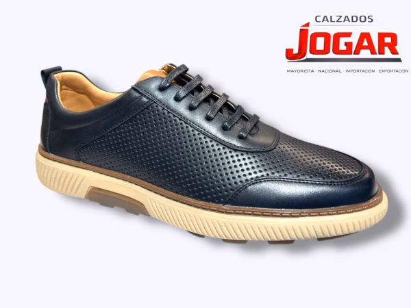 zapato casual de hombre confort con cordones y diseño perforado BB 97