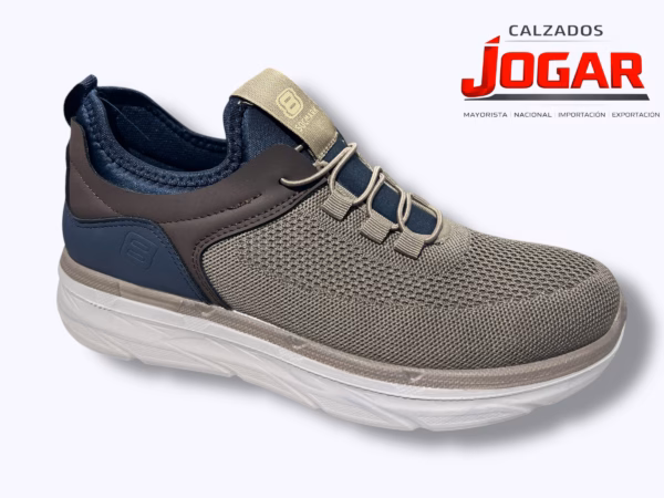 zapatilla deportiva de hombre confort ligera sin cordones estilo running E 206