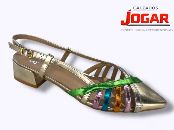 sandalias mujer al por mayor ZH-753 tiras metalizadas